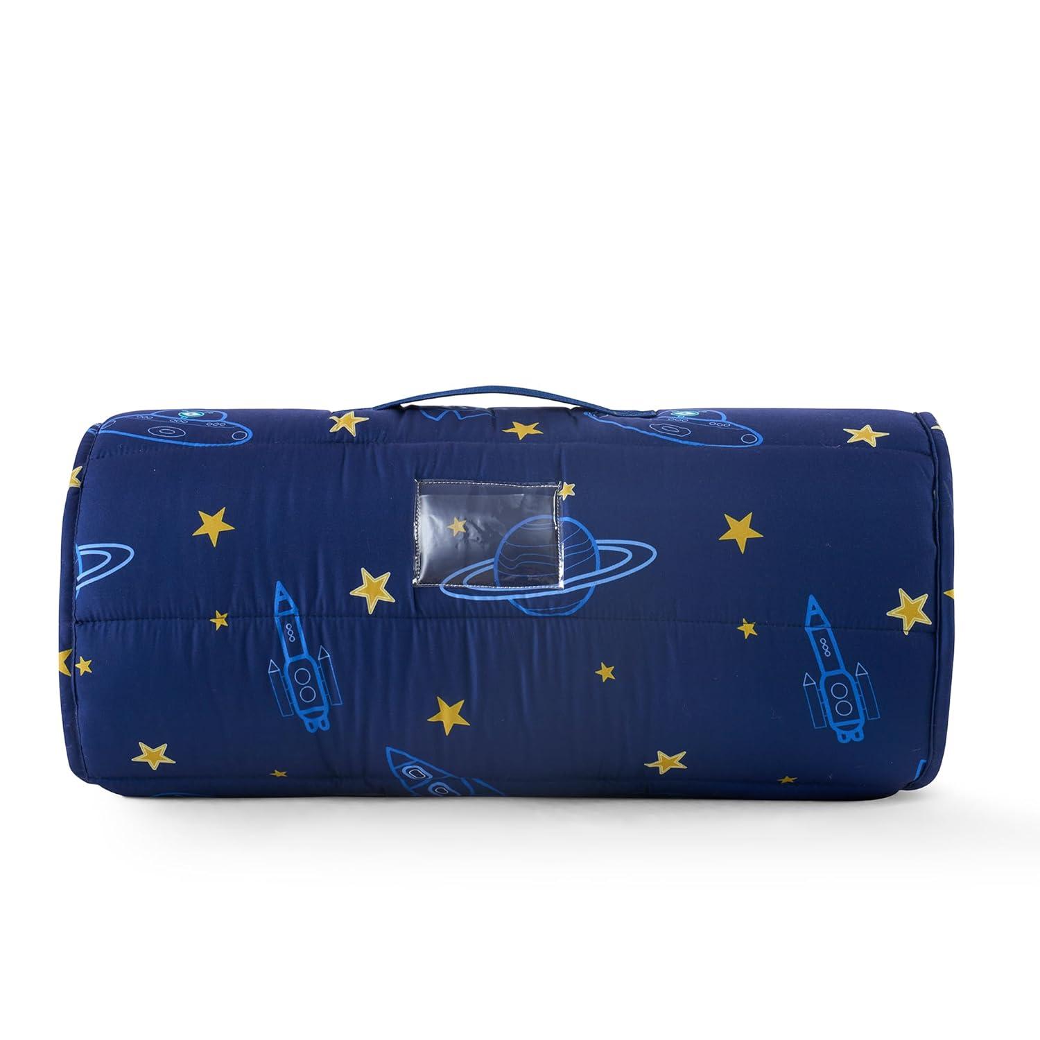 Nap Mat - Out of Space Design Sleeping Bag for Kids with Removable Pillow and Ultra Soft Blanket for Preschool, Daycare, and Sleepovers
