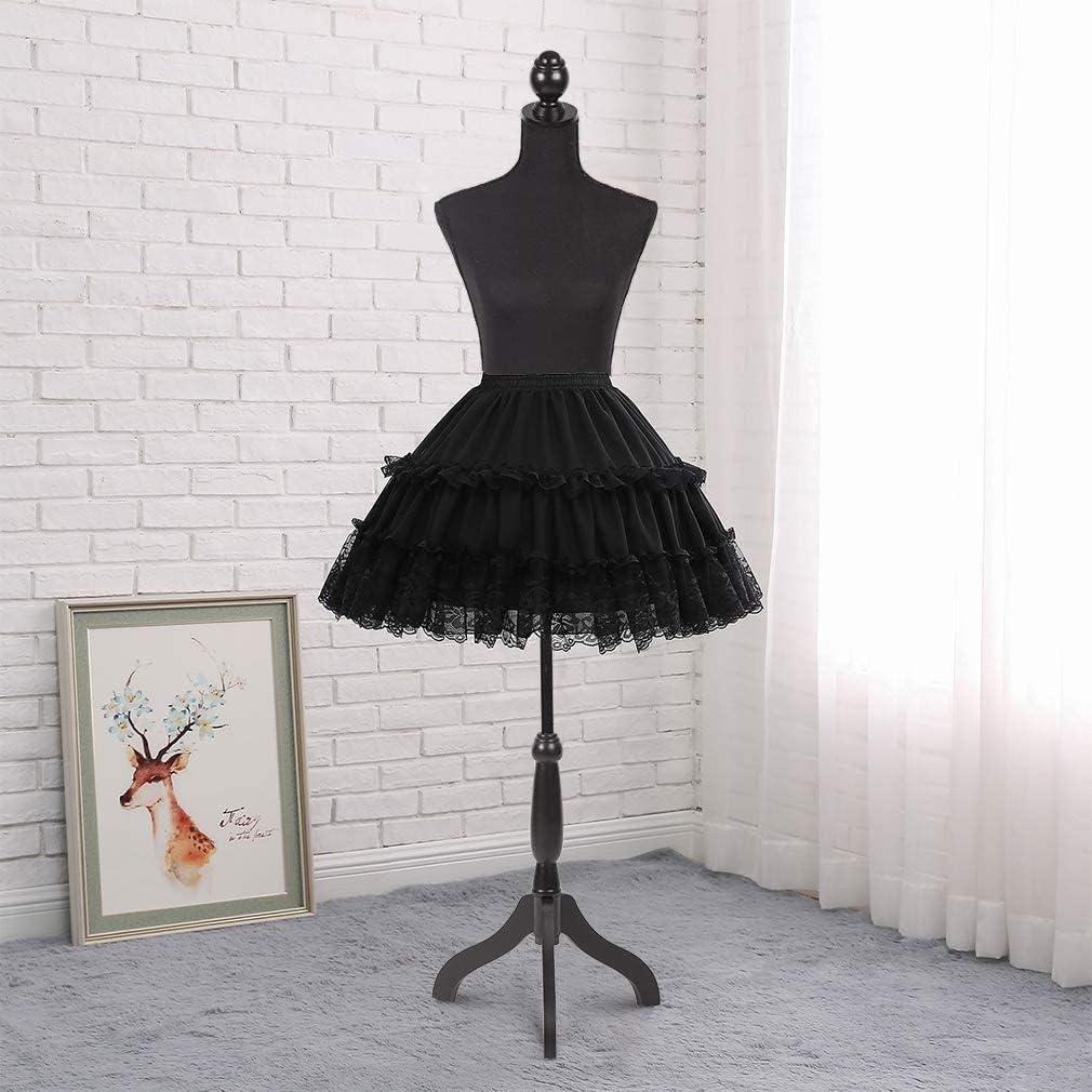 NiamVelo Female Mannequin Torso Dress Form 60-67 Inch Height Adjustable Body Model with Tripod Wooden Base, Black