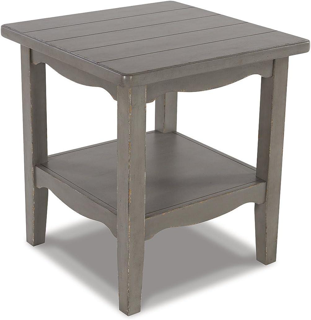Signature Design by Ashley Traditional Charina End Table, Antique Gray