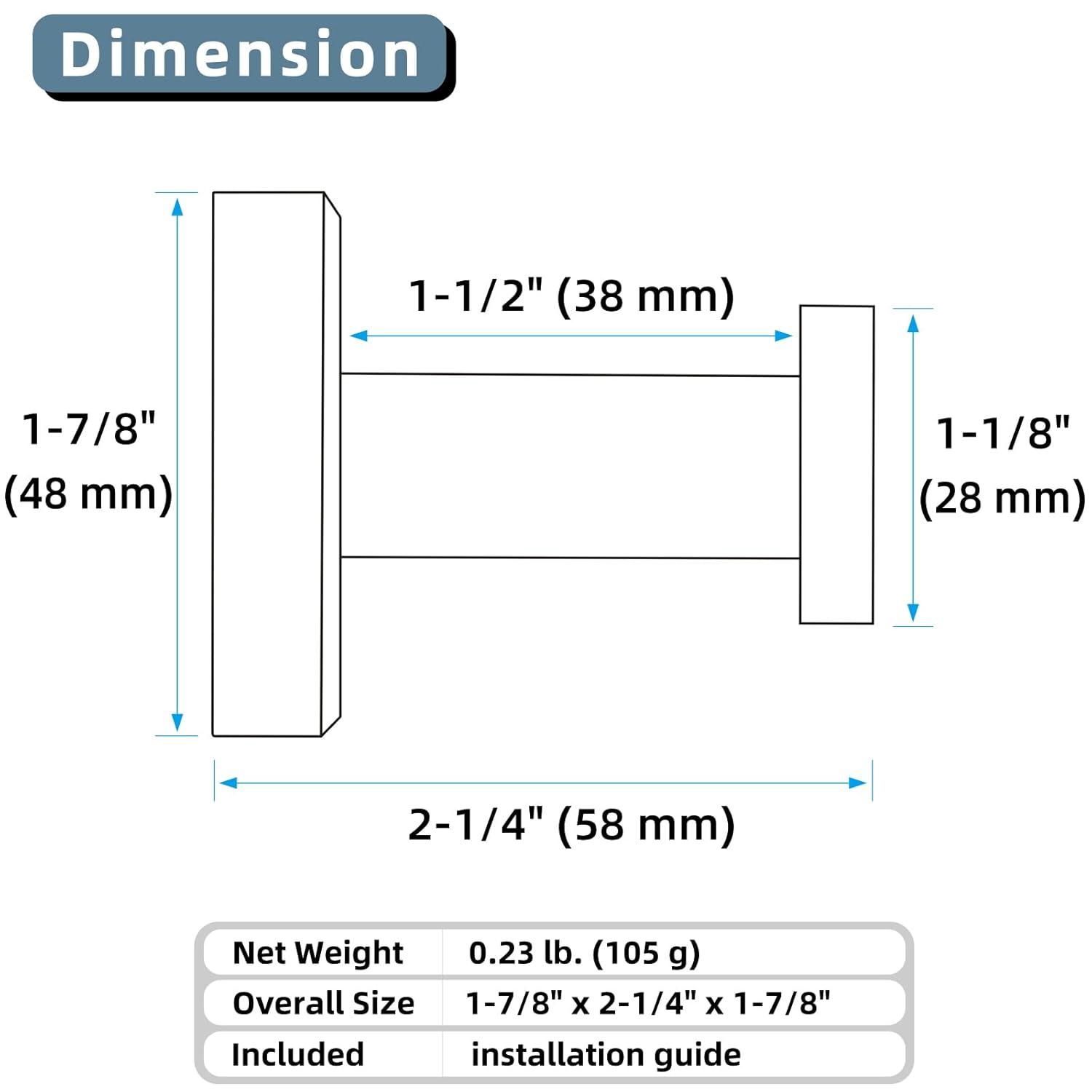 Stainless Steel Wall Mounted Robe Hook