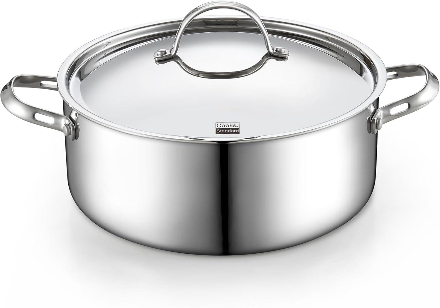 7-Quart Stainless Steel Multi-Ply Clad Stock Pot with Lid