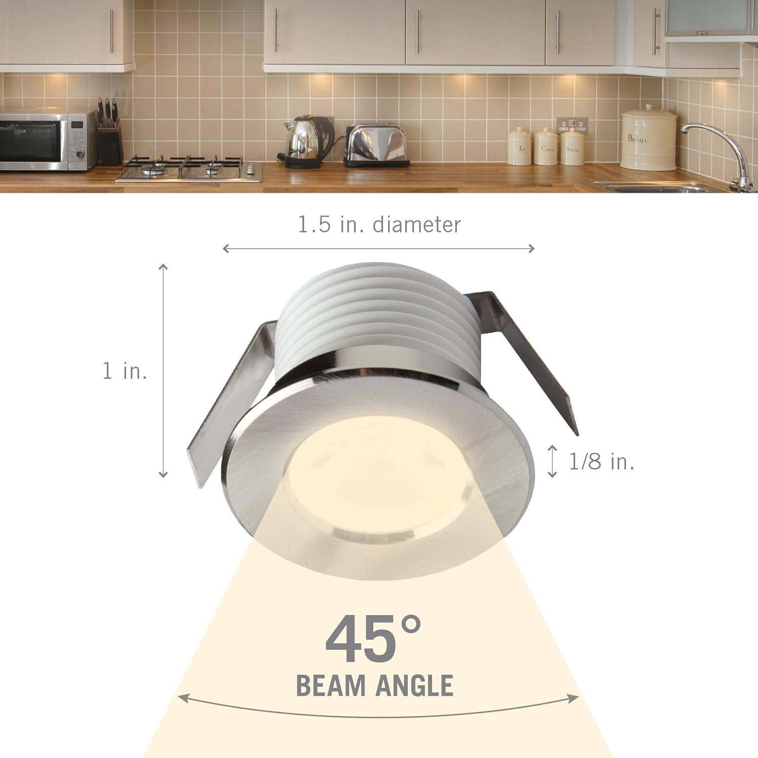 Soft Bright White Mini LED Puck Light with Remote Control