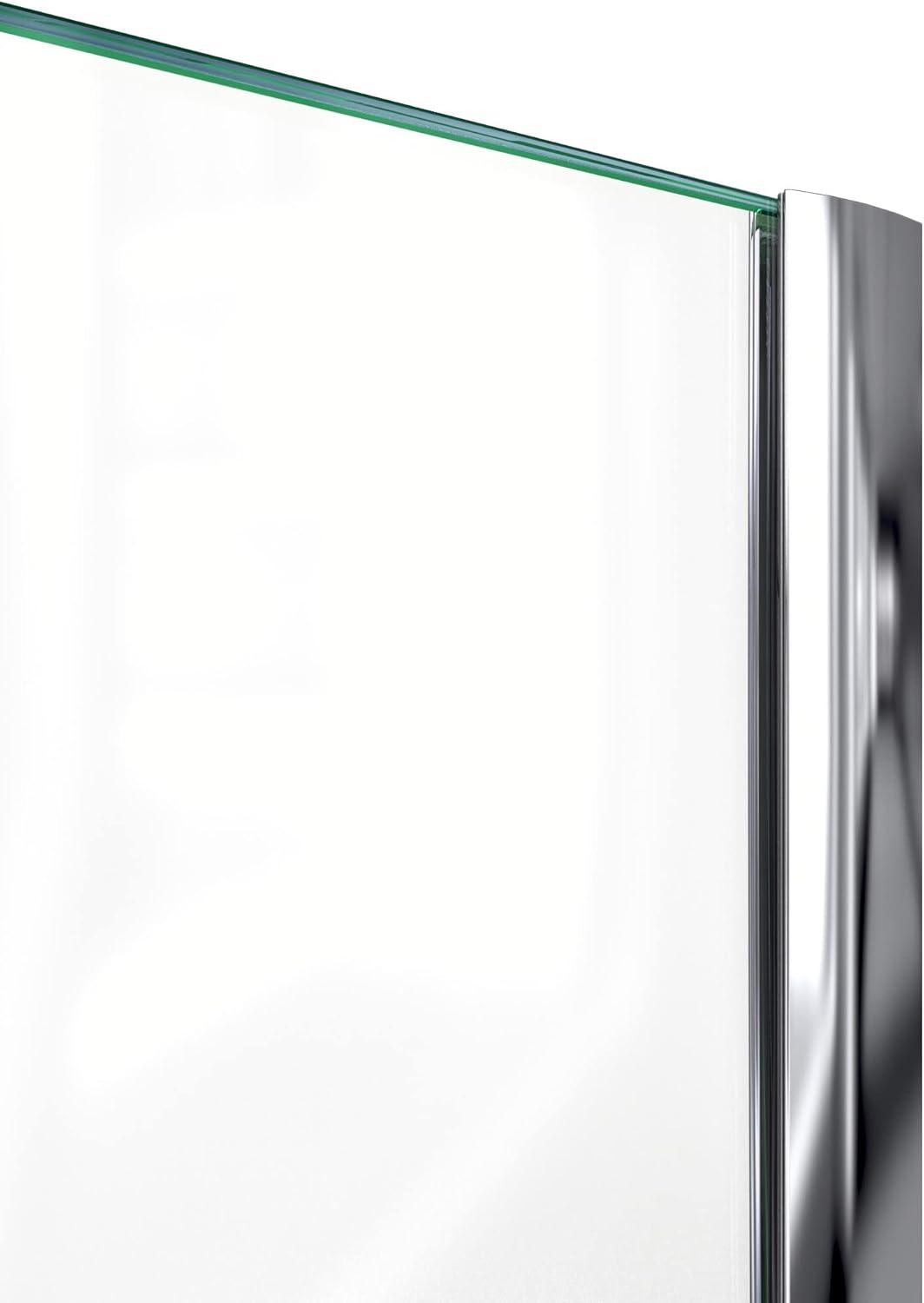 Prism 34.125" W x 34.125" D x 72" H Frameless Rectangle Shower Enclosure with Fixed Panel