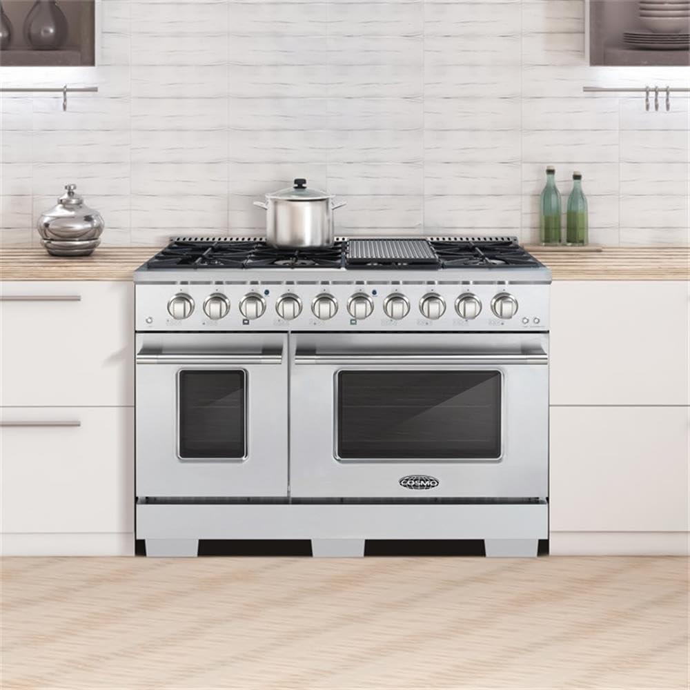 Cosmo 48" 5.5 Cubic Feet Smart Gas Free Standing Range with 8 Burners