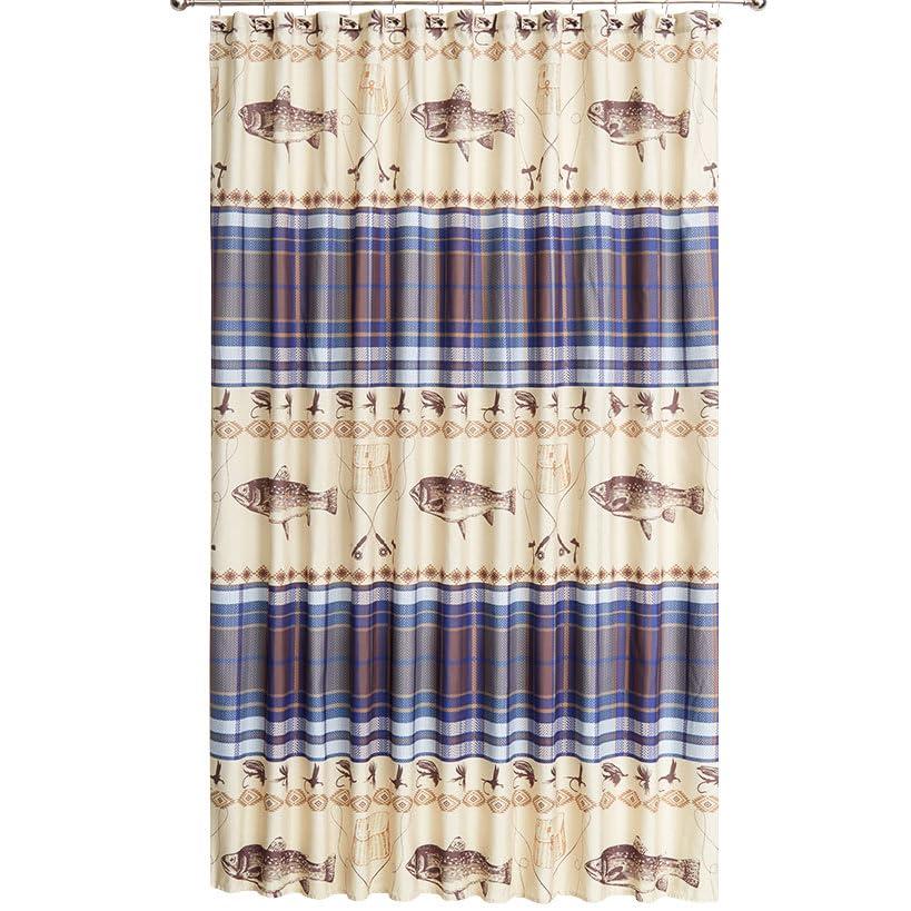 The Lakeside Collection Fly Fishing Bath Collection - Shower Curtain