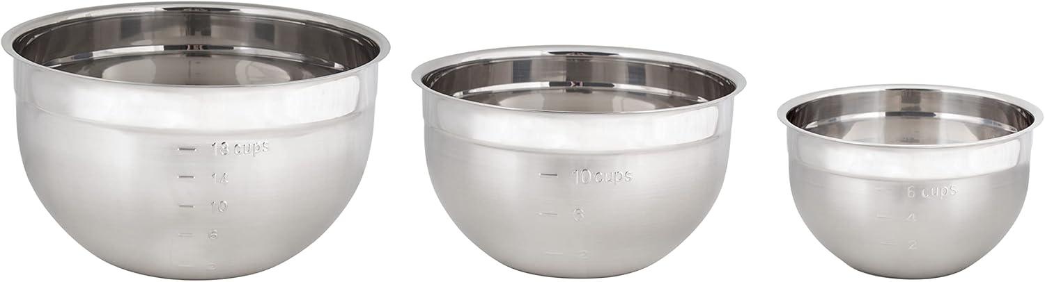 Cuisipro Stainless Steel Mixing Bowl 3 Piece Set