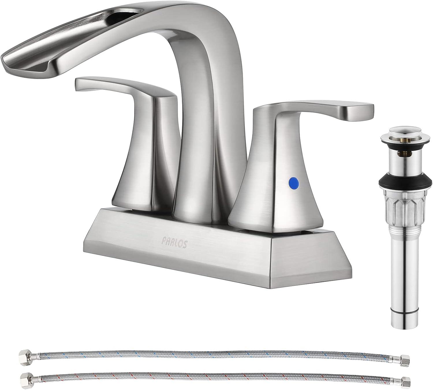 Doris Waterfall Centerset 2-handle Bathroom Faucet with Drain Assembly