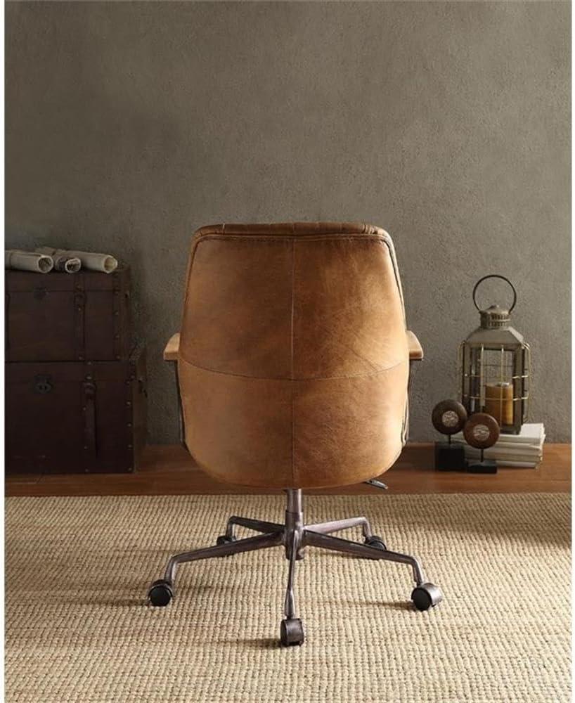 Genuine Leather Office, Swivel Computer, Ergonomic Task Chair