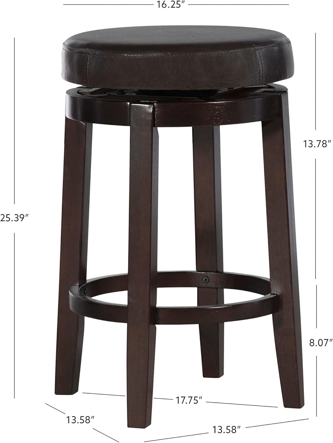 Maya Swivel Backless Counter Height Barstool - Linon