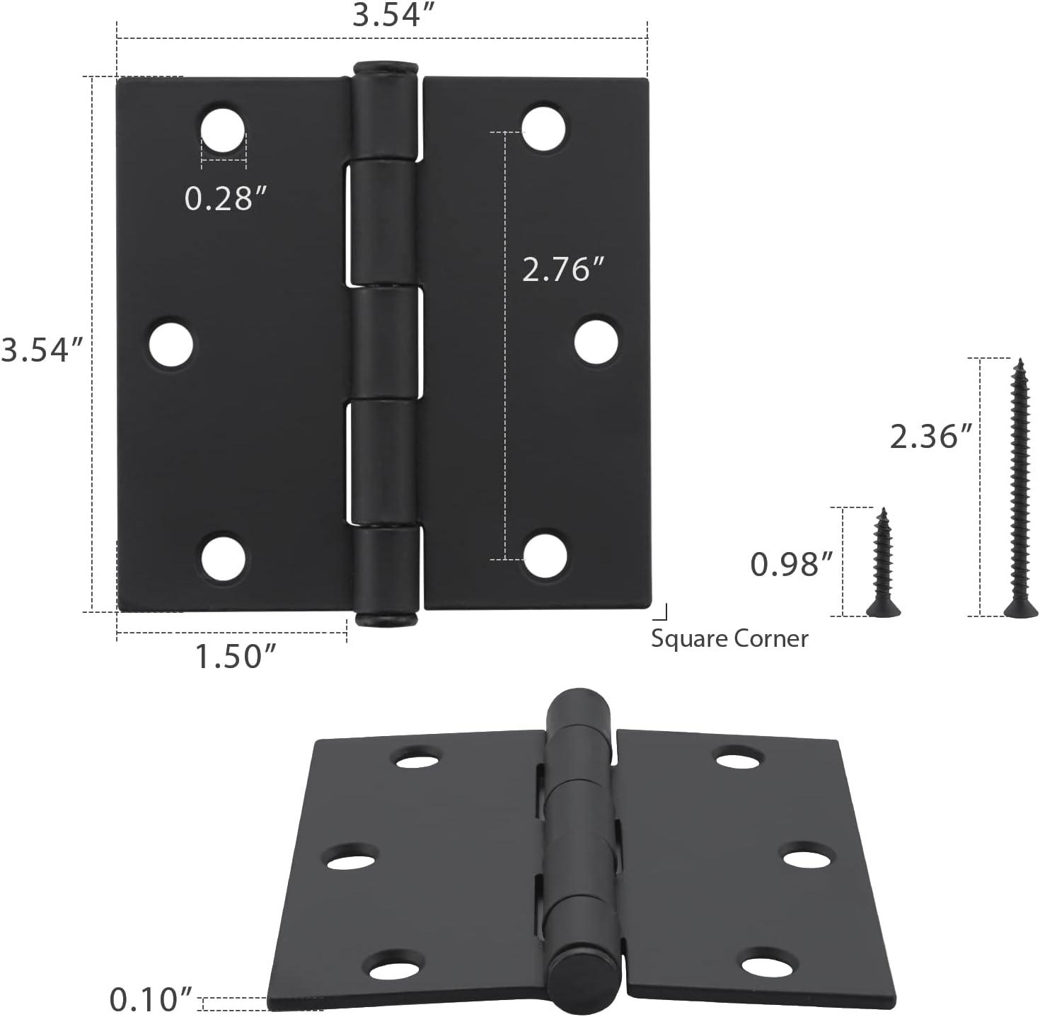 Design House 3.5" H x 3.5" W Butt Bearing Door Hinges (Set of 3)