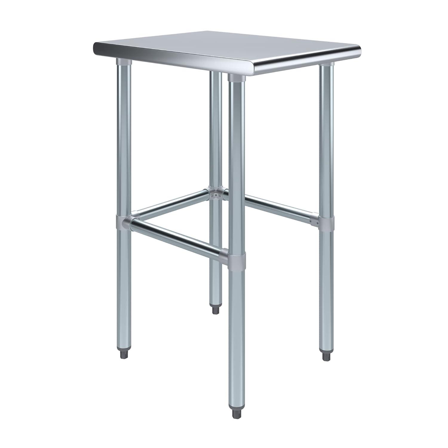 Amgood Stainless Steel Open Base Work Table