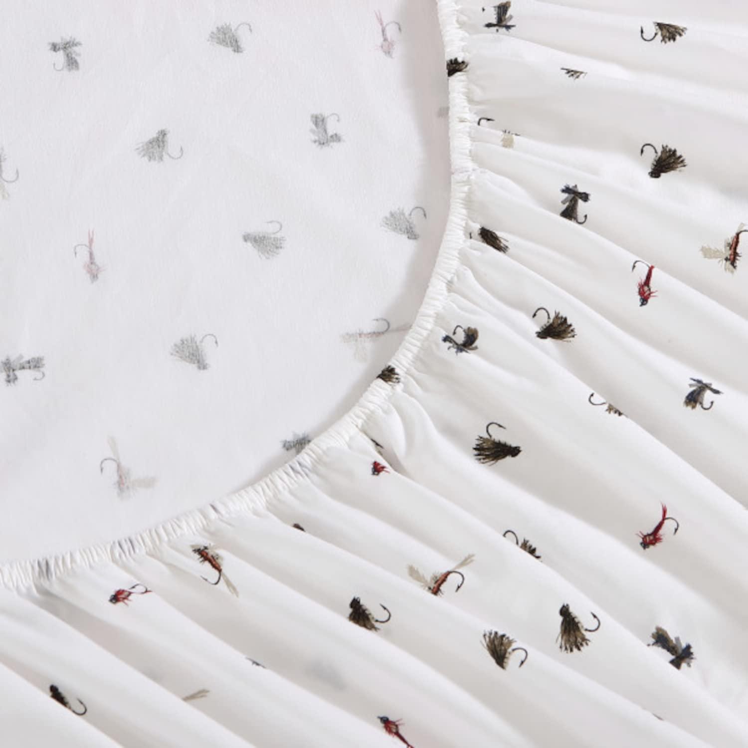 Twin XL Printed Pattern Sheet Set Fishing Flies - Eddie Bauer