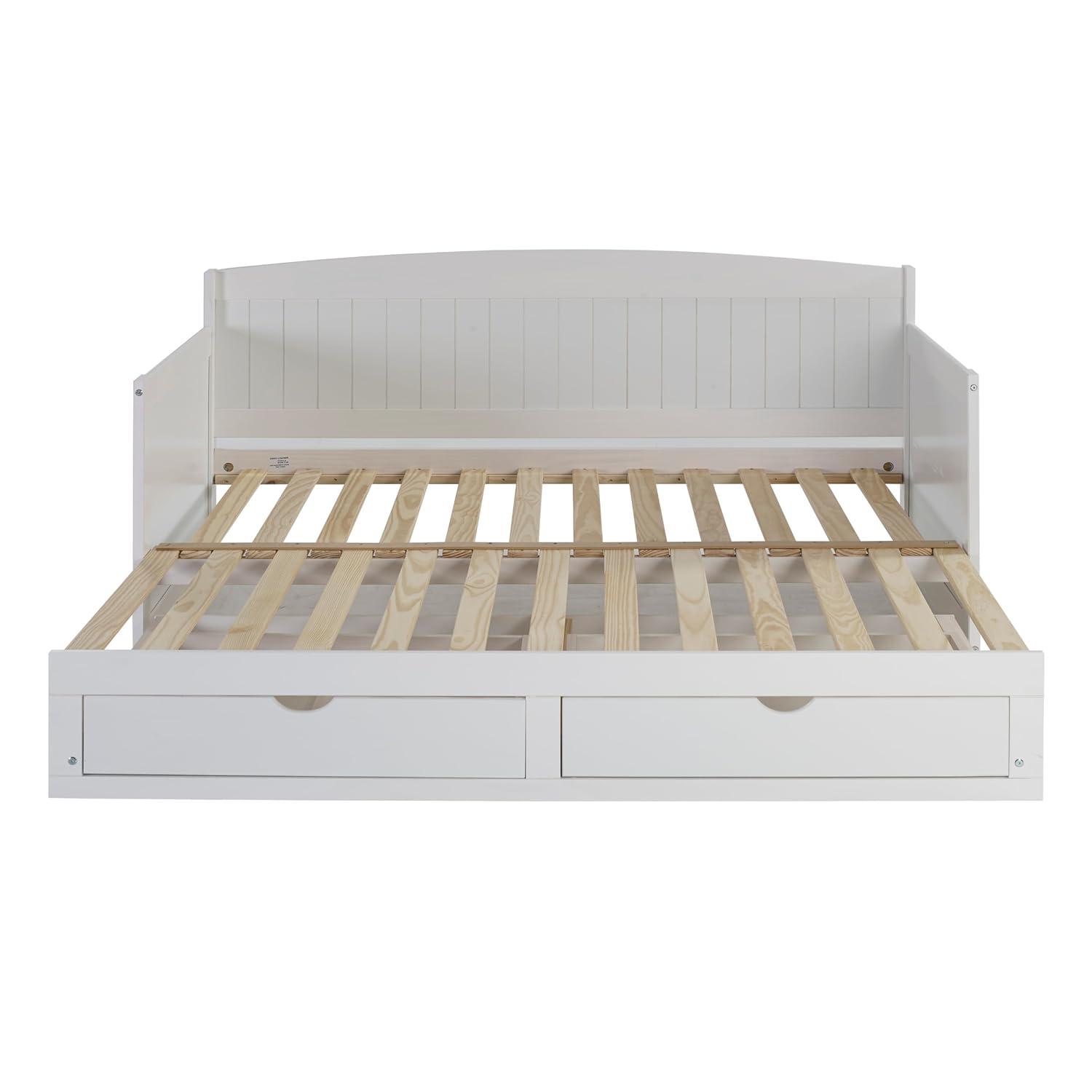 Alaterre Furniture King Harmony Kids' Daybed with Conversion White