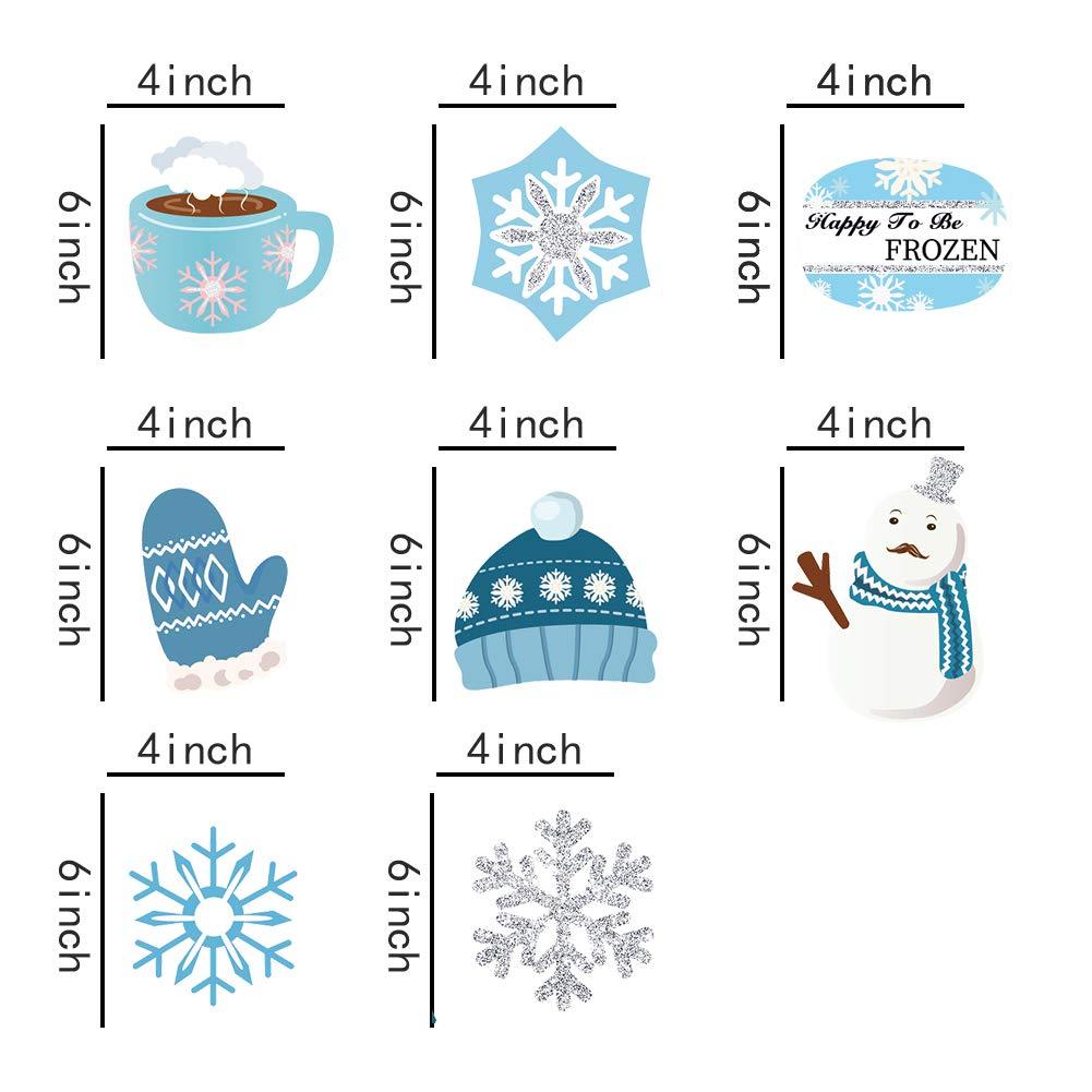 Christmas Snowman,Snowflake,Winter,Snow Frozen Hanging Swirl Decoration for Festival,Party,Together,Celling,Classroom,Home,Office,Bedroom(30Ct)