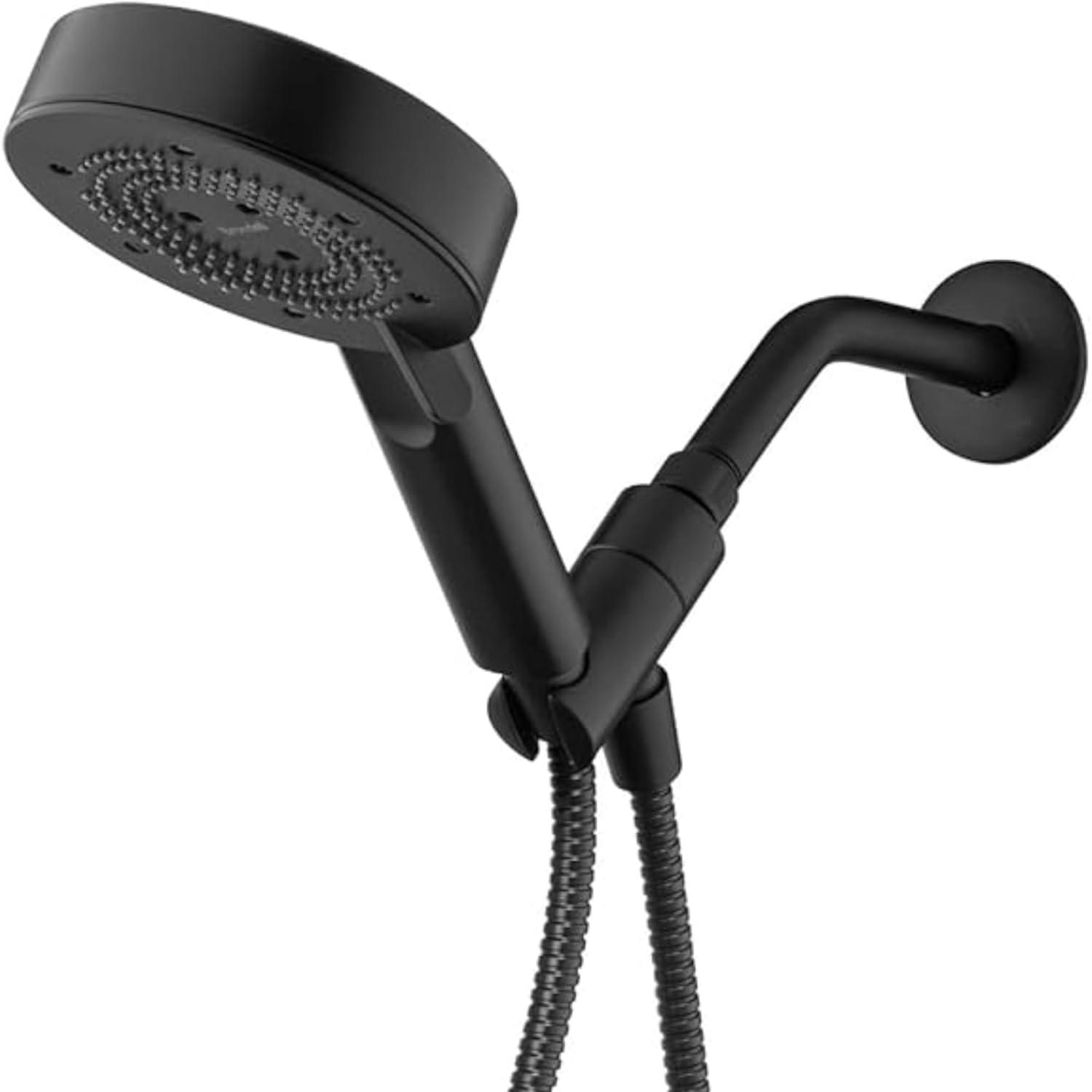 Brondell Nebia High Pressure Shower Head with Handheld Spray Combo, Yuba NE80, Adjustable Showerhead, 5- Setting, Precision Nozzle, Matte Black