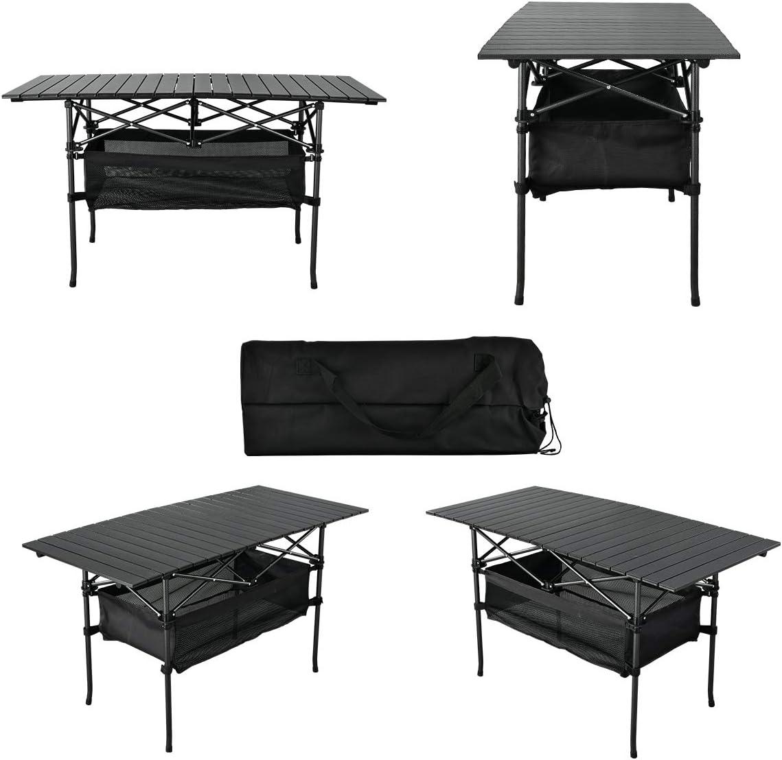 Sanny Outdoor Folding Portable Picnic Camping Table, Aluminum Roll-up Table with Easy Carrying Bag for Indoor,Outdoor,Camping, Beach,Backyard, BBQ, Party, Patio, Picnic