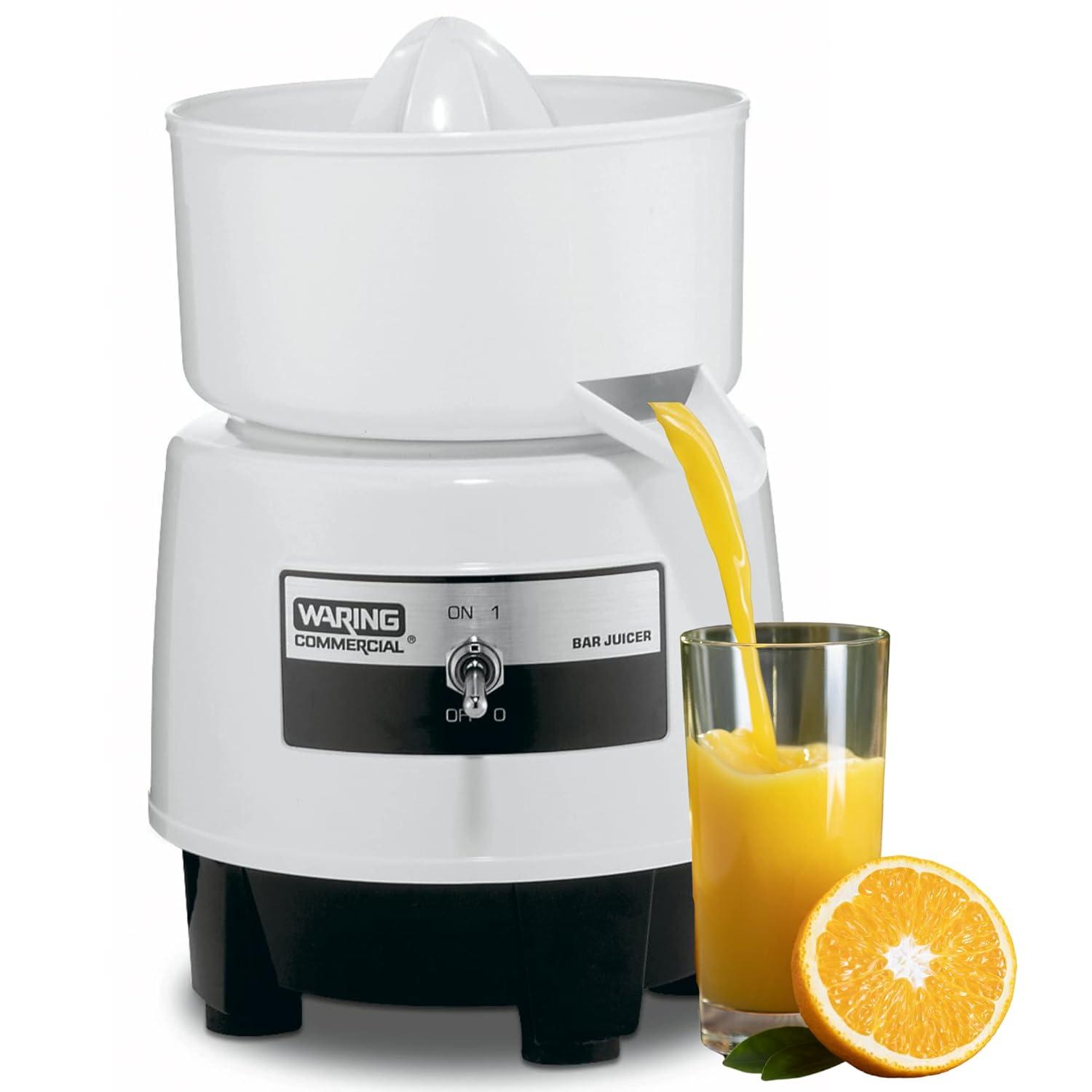 White Compact Electric Citrus Press with 1.1 qt Capacity