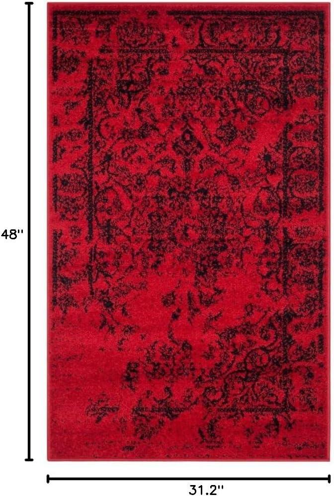 Adirondack ADR101 Power Loomed Accent Rug - Red/Black - 2'6"x4' - Safavieh.