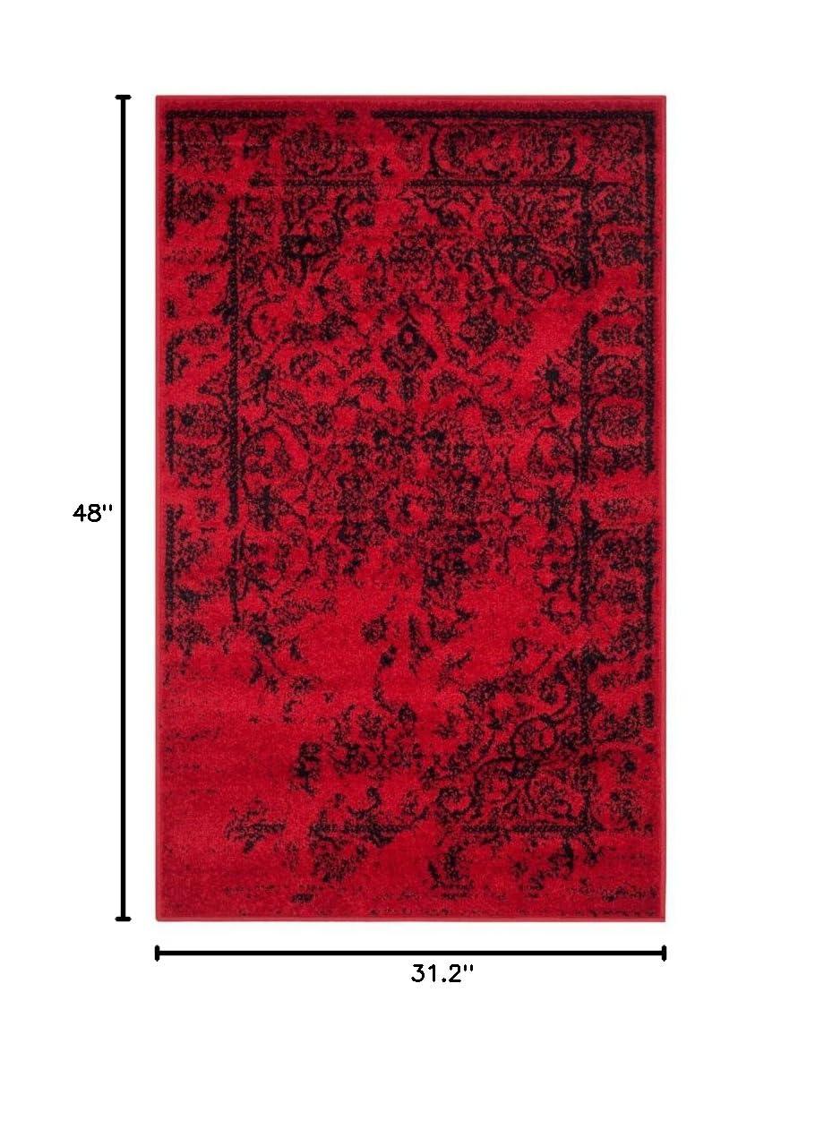 Adirondack ADR101 Power Loomed Accent Rug - Red/Black - 2'6"x4' - Safavieh.