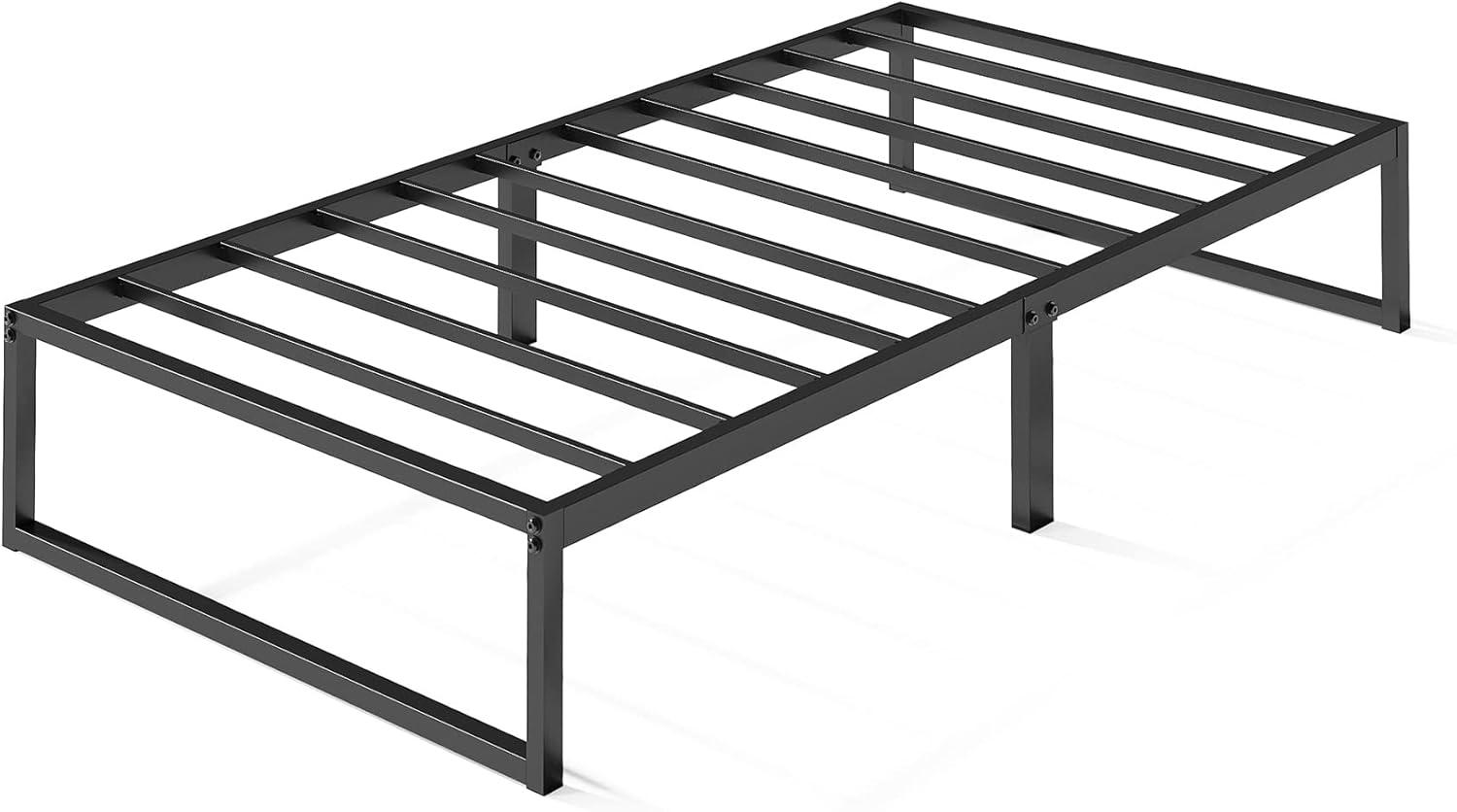 Twin Lorelai 12" Metal Platform Bed Frame Black - Zinus: No Box Spring, Steel Construction, 350lb Capacity