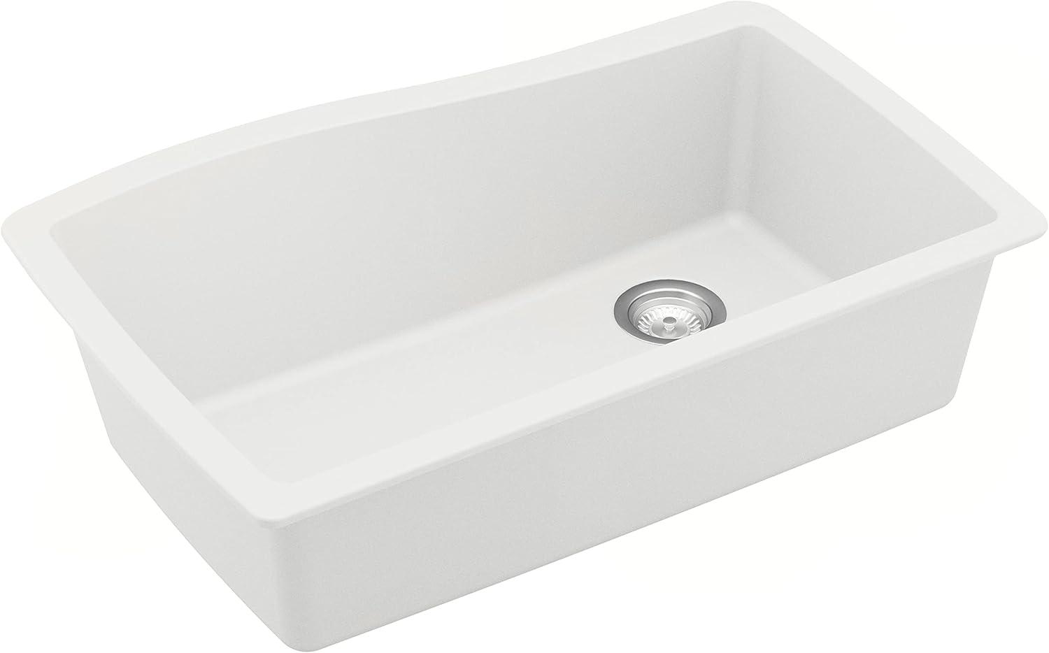 Karran Undermount Quartz Composite 33-1/2'' X 21'' Single Bowl Kitchen Sink