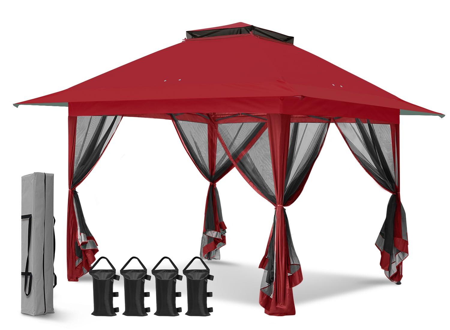 EAGLE PEAK Pop up Patio Gazebo 13 Ft. W x 13 Ft. D Metal Patio