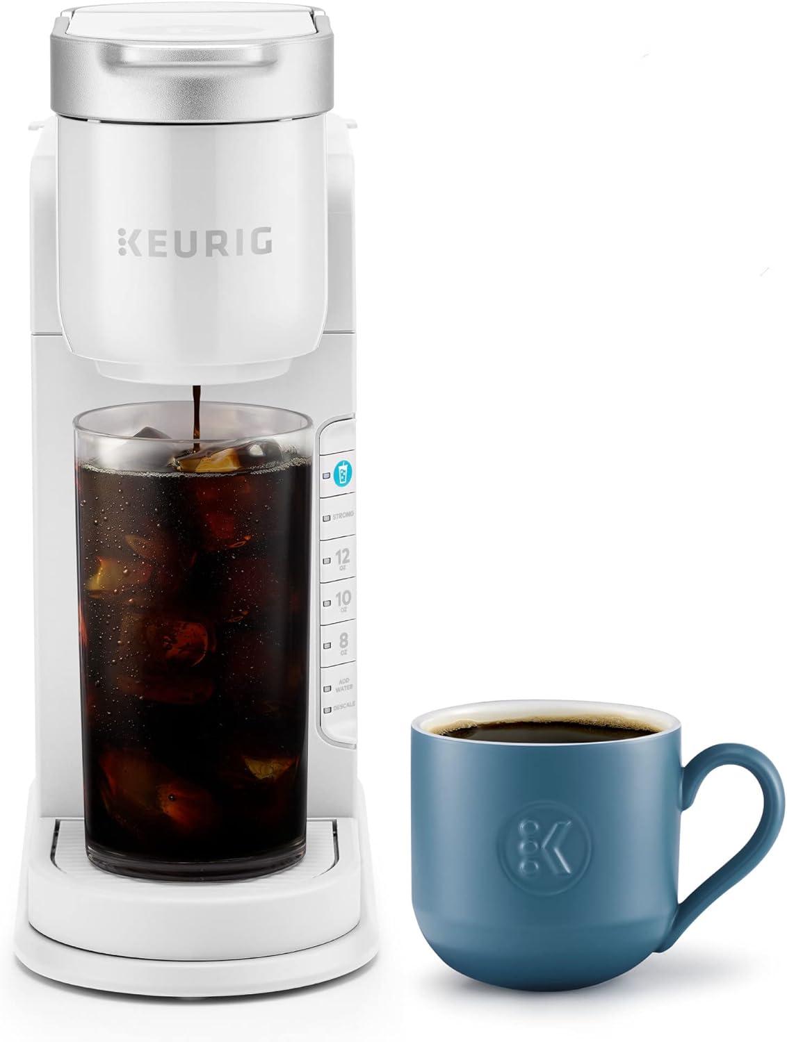 White Single Serve Iced and Hot Coffee Maker