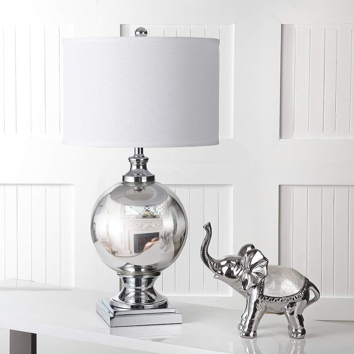 Icott Mercury Glass Lamp - Silver - Safavieh