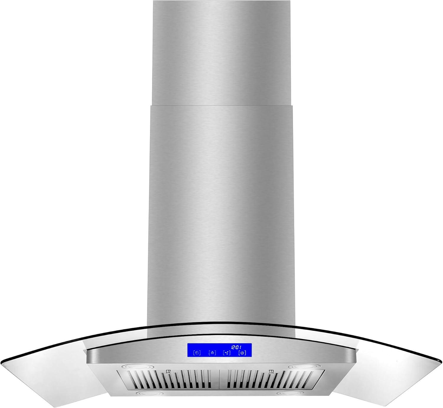 Cosmo COS-668ICS900 36 Inch Island Range Hood w/ Touch Controls, Stainless Steel