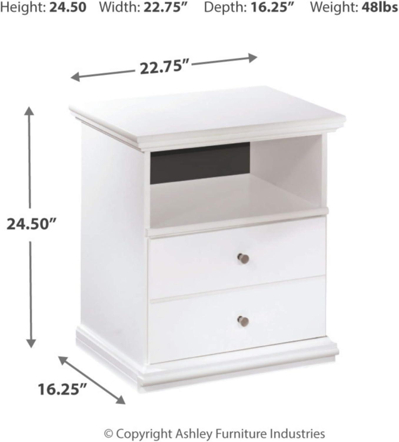 Signature Design by Ashley Casual Bostwick Shoals Nightstand, White