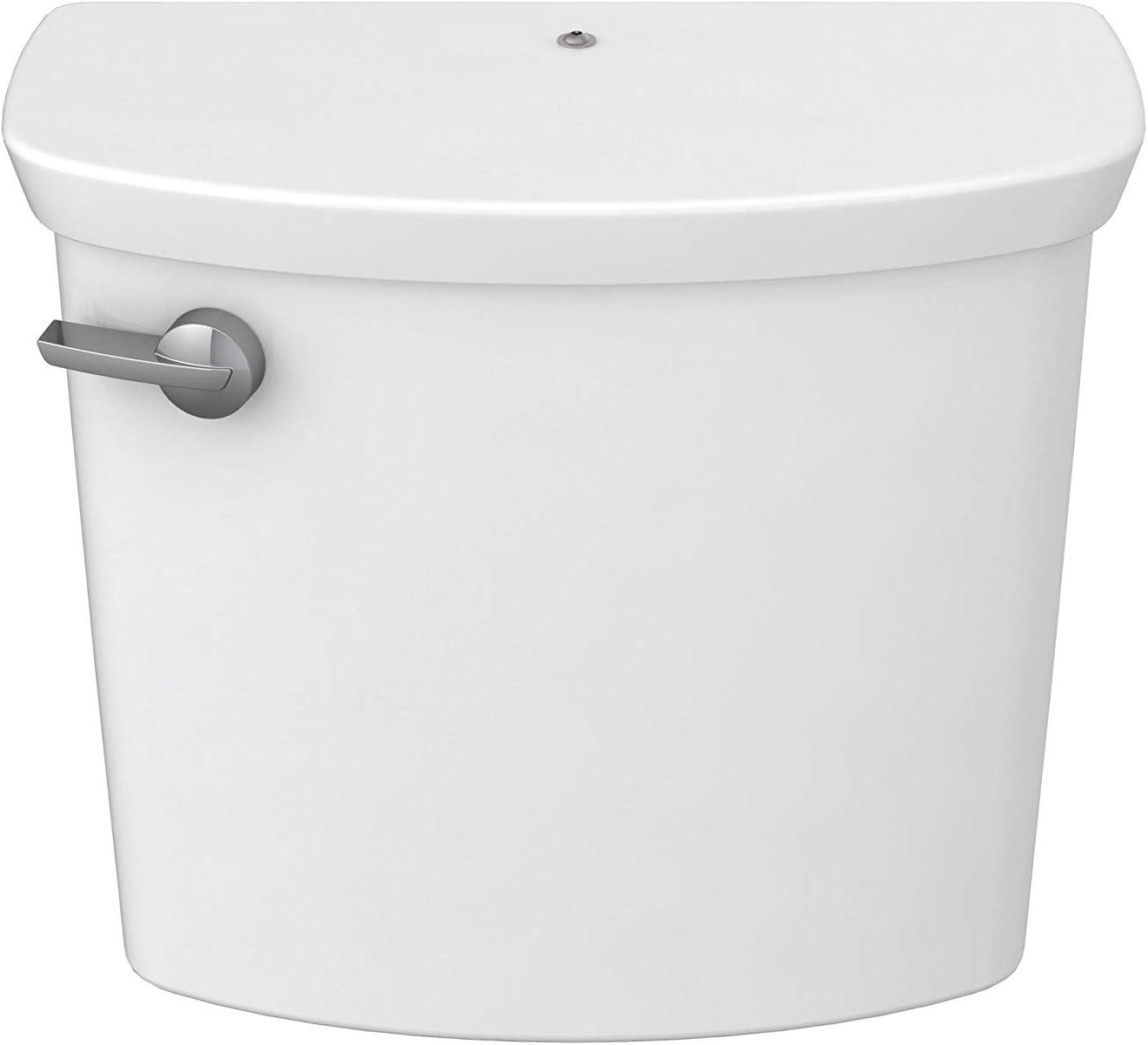 White Dual Flush Toilet Tank with Right-Hand Trip Lever