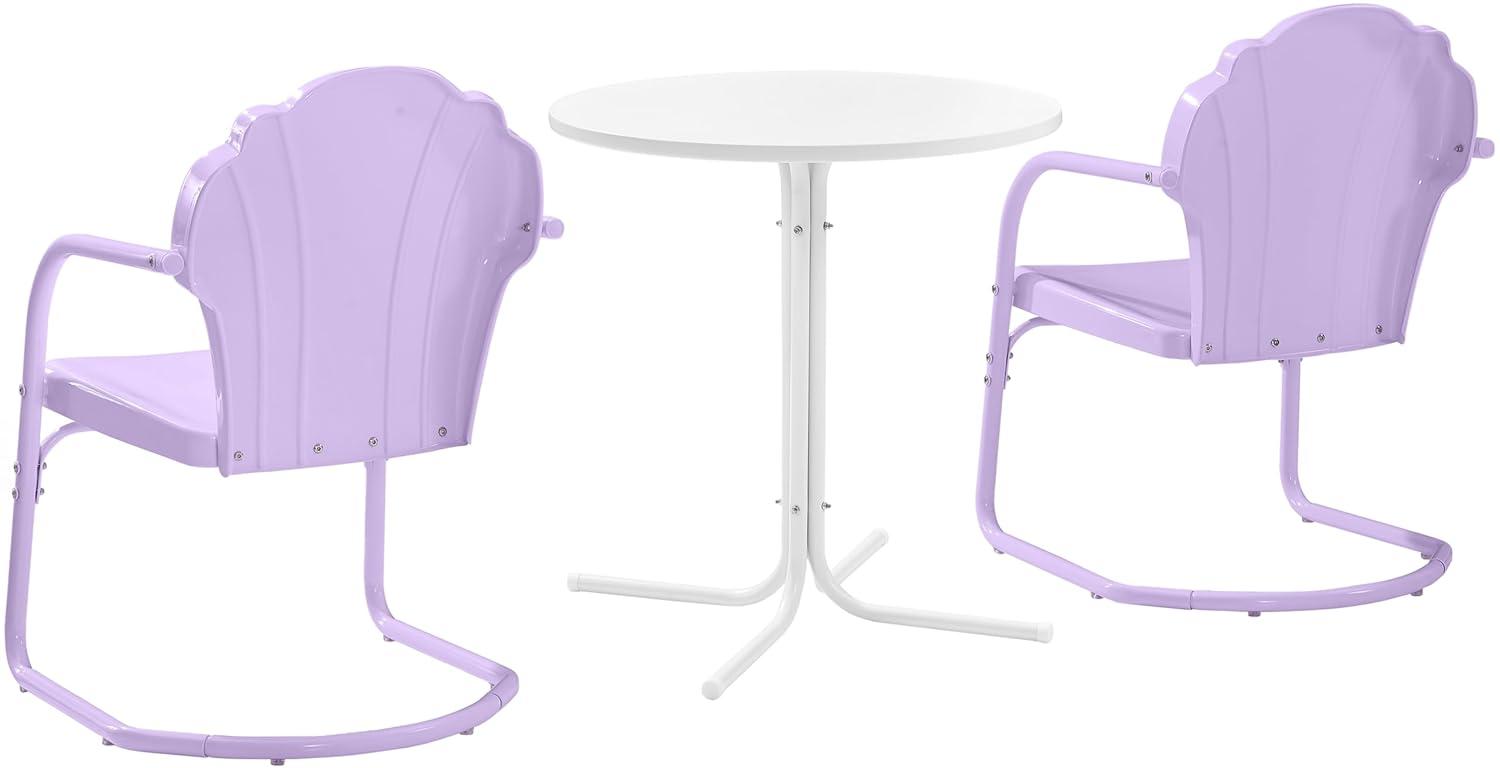 Crosley Tulip 3 Piece Retro Outdoor Bistro Set in Lavender