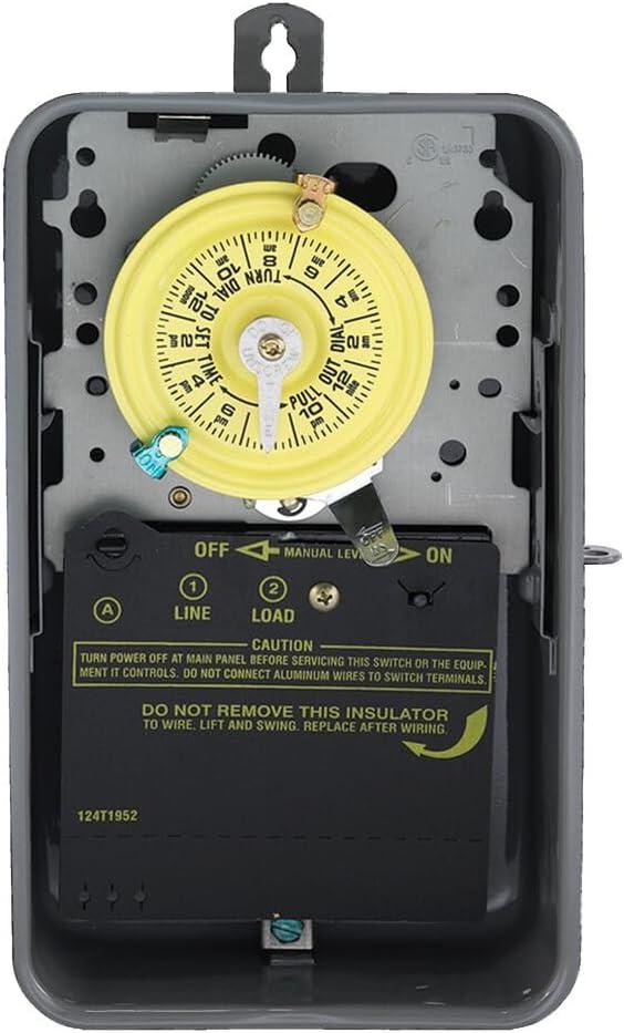 Intermatic Indoor and Outdoor Mechanical Timer Switch 120 V Gray