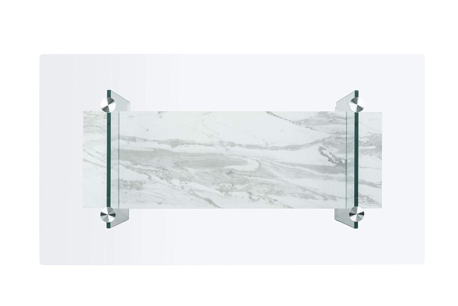 Kayley Coffee Table - Glass/White - Safavieh