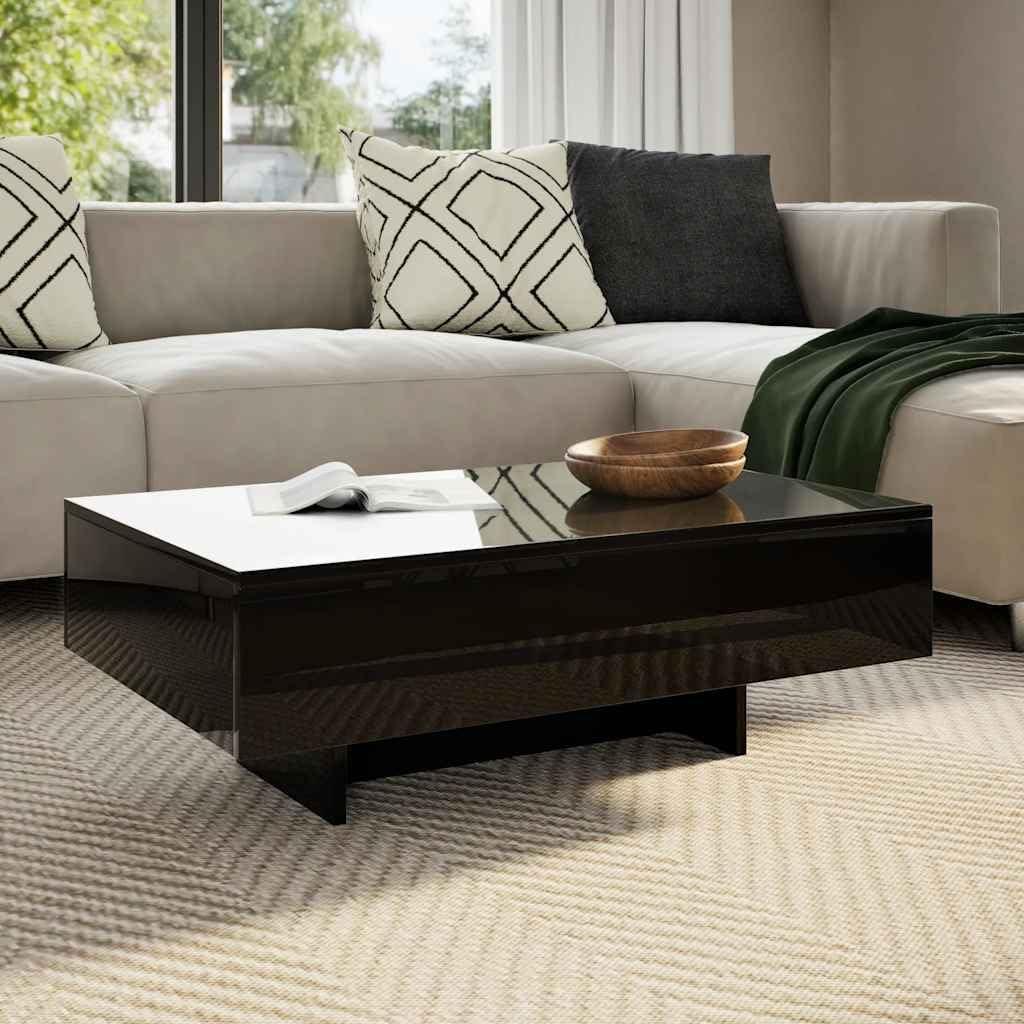 vidaXL Coffee Table High Gloss Black