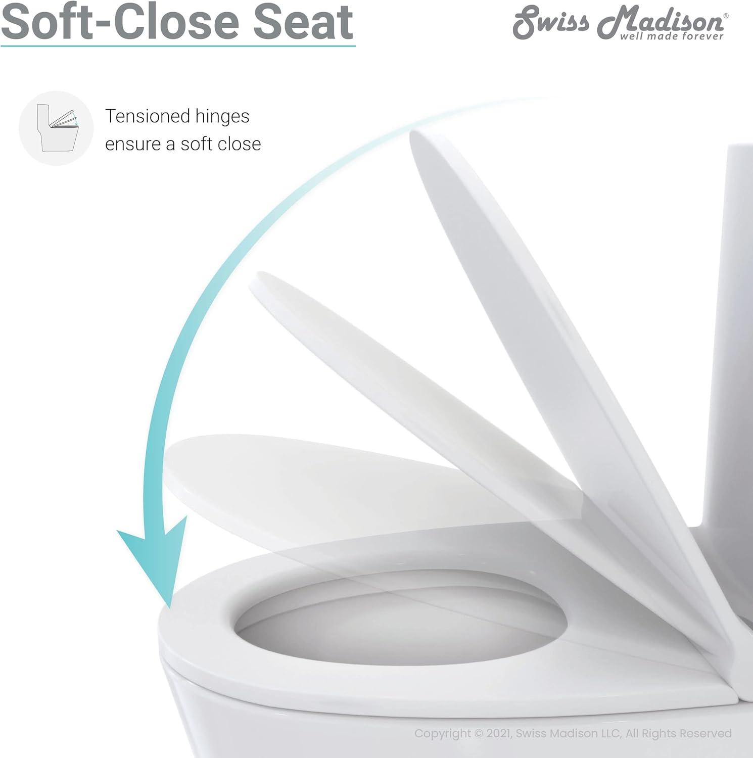 St. Tropez One-Piece Elongated Toilet Vortex Dual-Flush in Matte White 1.1/1.6 gpf