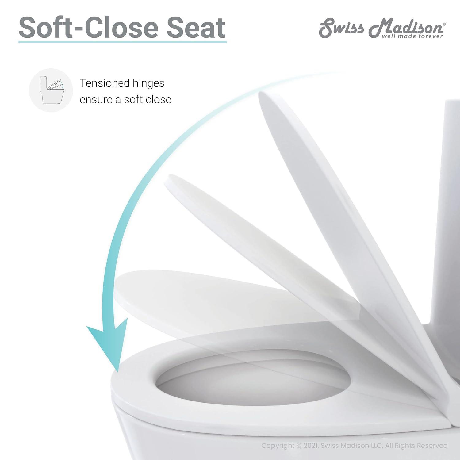 Swiss Madison St. Tropez One Piece Elongated Toilet Dual Vortex Flush 1.6 GPF SM-1T254
