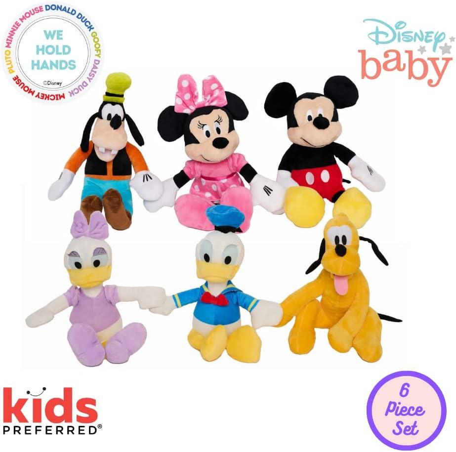 Disney Mickey & Friends Plush Doll Toy Hands Stick Together 6-Dolls 11"