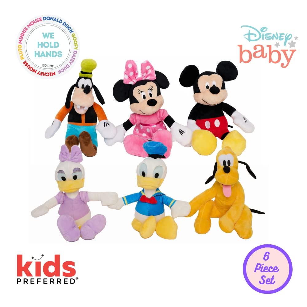 Disney Mickey & Friends Plush Doll Toy Hands Stick Together 6-Dolls 11"