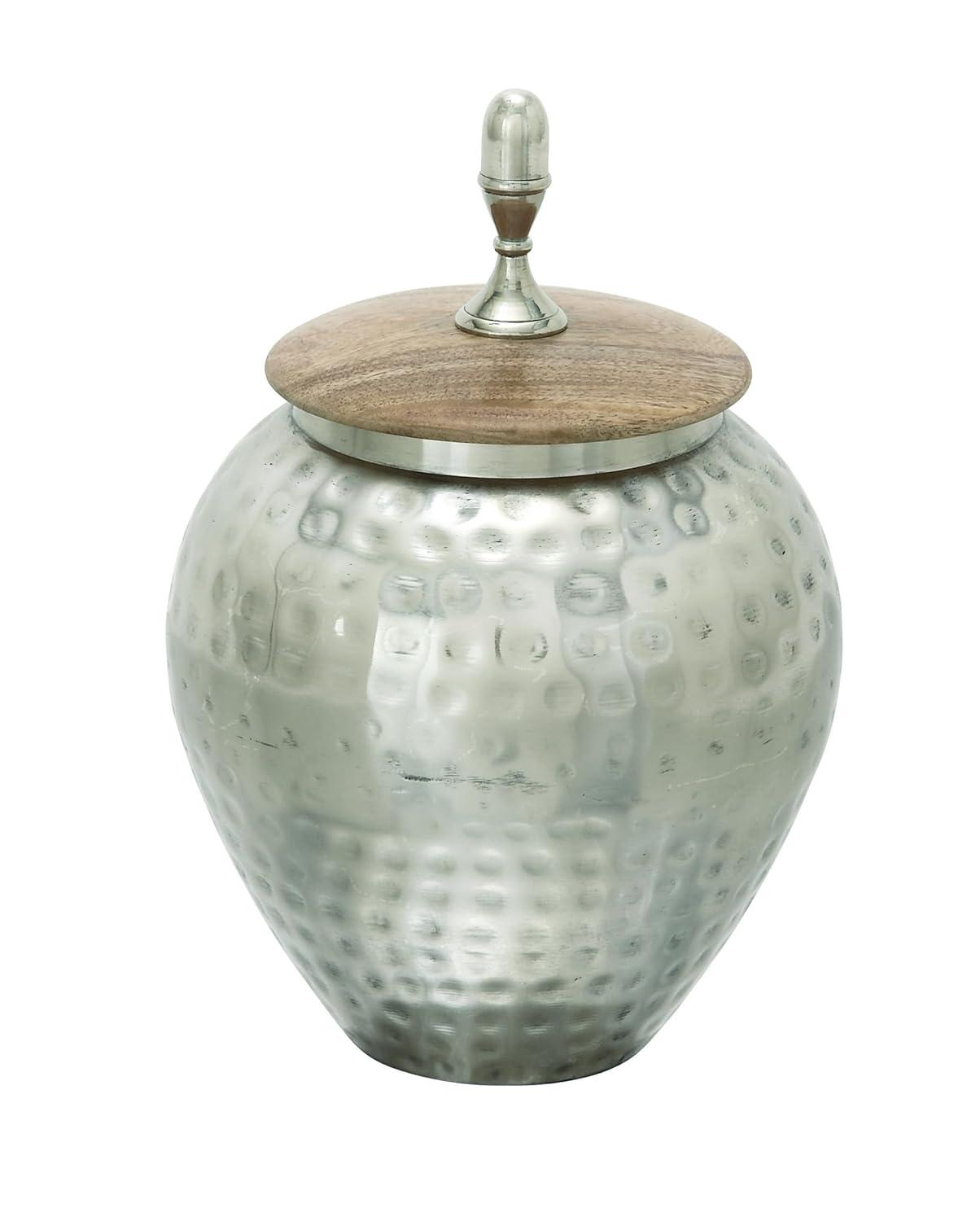 Trent Austin Design® Montevallo Silver Metal Hammered Living Room Decorative Jars