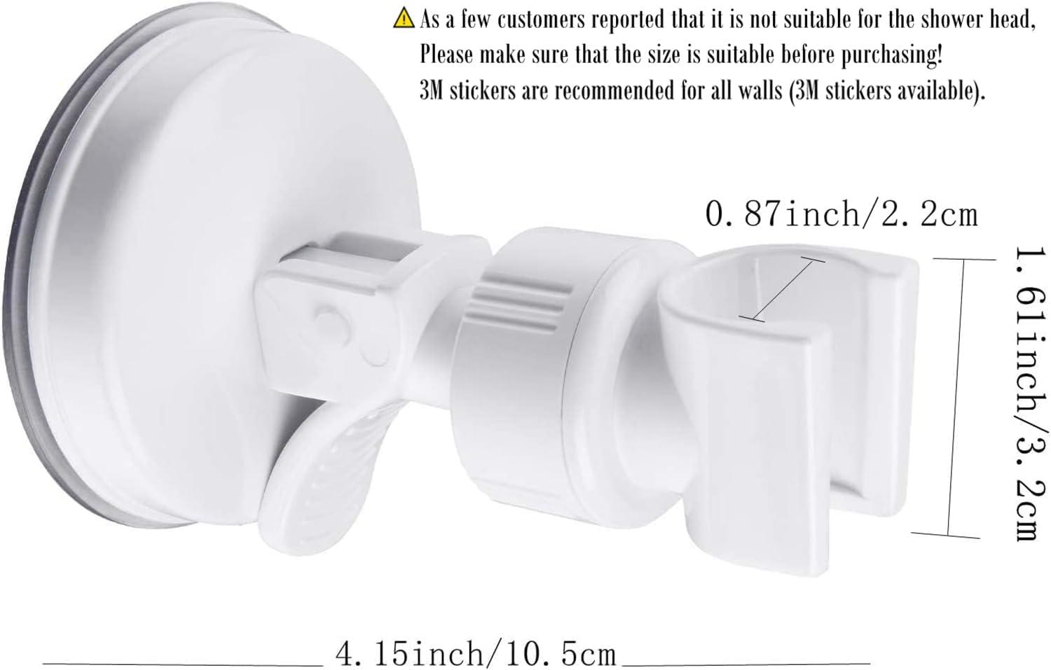 White ABS Plastic Adjustable Wall Mount Shower Bracket