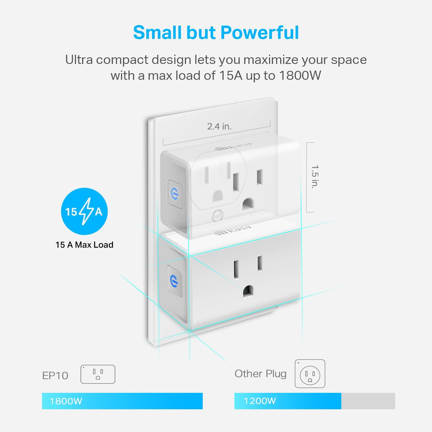 TP-Link Kasa Smart EP10P4 Kasa Smart Plug Mini 15A 4-Pack