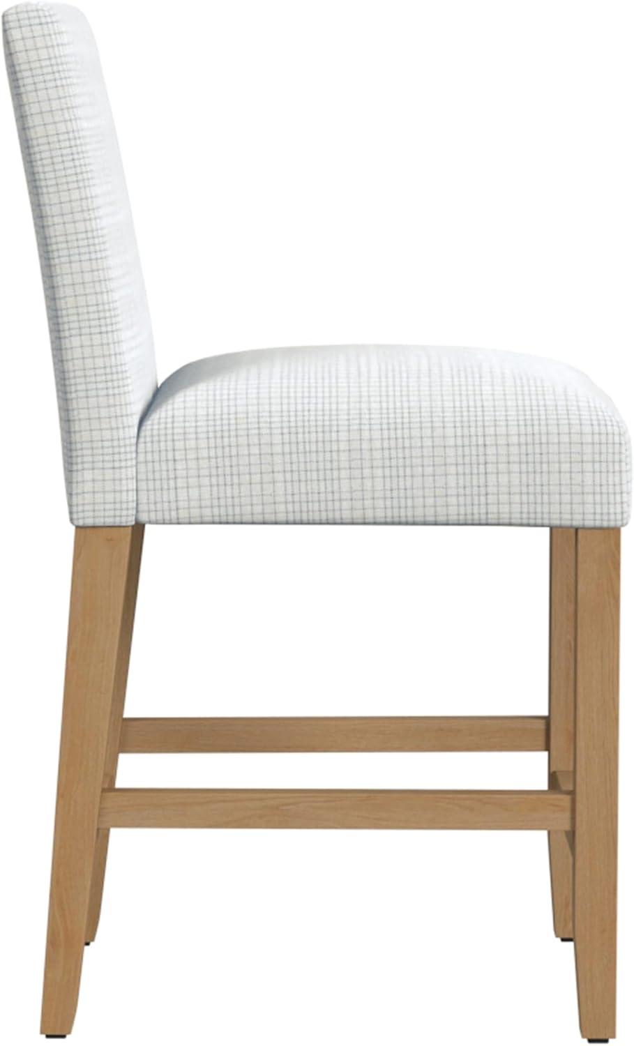 Classic Mini Grid Pattern Upholstered Counter Height Barstool - HomePop