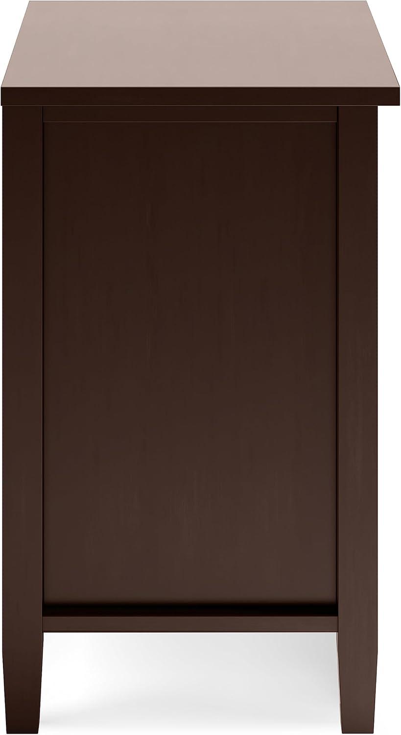 Simpli Home Warm Shaker 24"W Solid Wood Bedside Table with Two Drawers