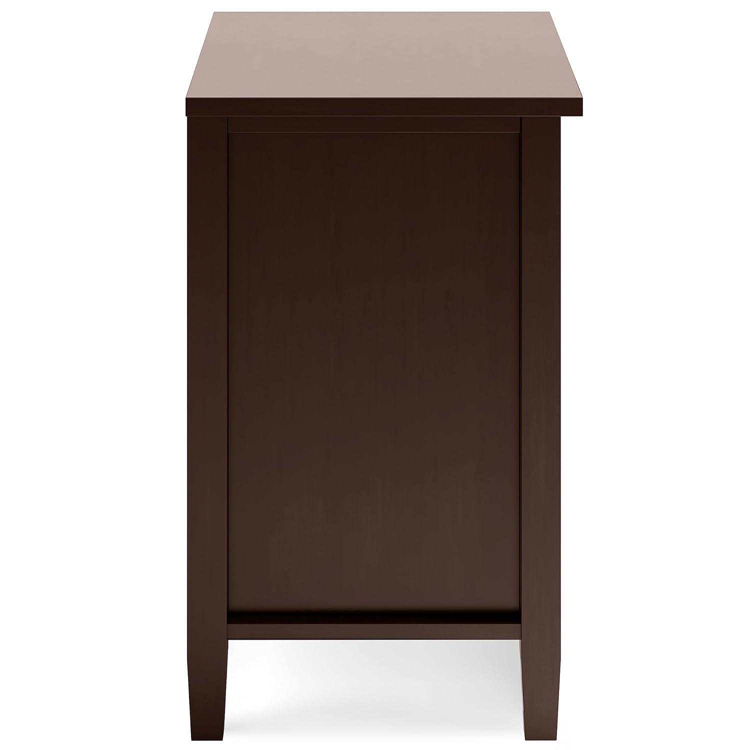 Simpli Home Warm Shaker 24"W Solid Wood Bedside Table with Two Drawers