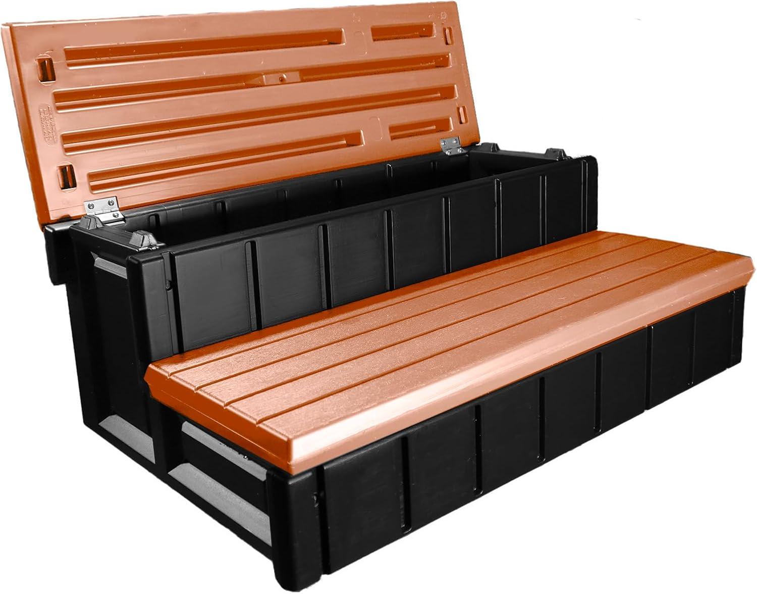 Confer Plastics Confer Plastics 36" Storage Spa Steps Espresso