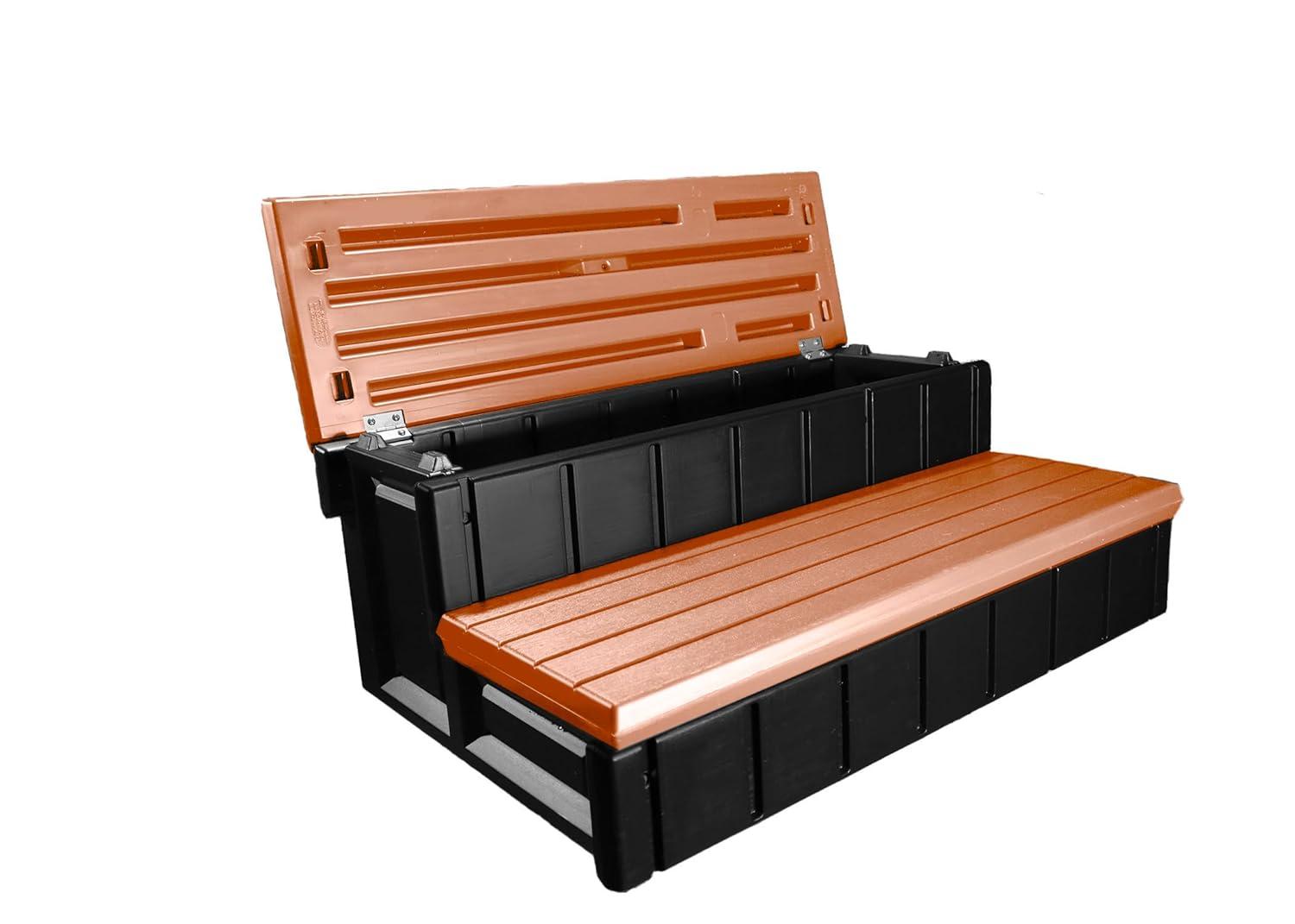 Confer Plastics Confer Plastics 36" Storage Spa Steps Espresso