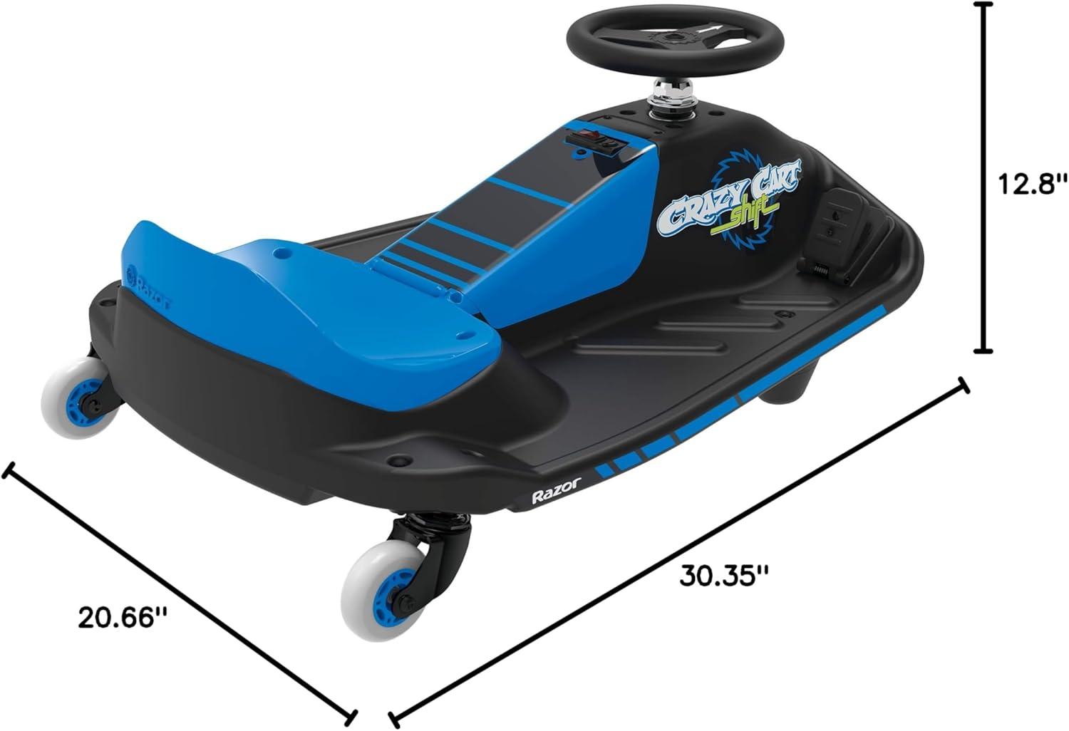 12V Blue and Black Electric Drifting Go-Kart