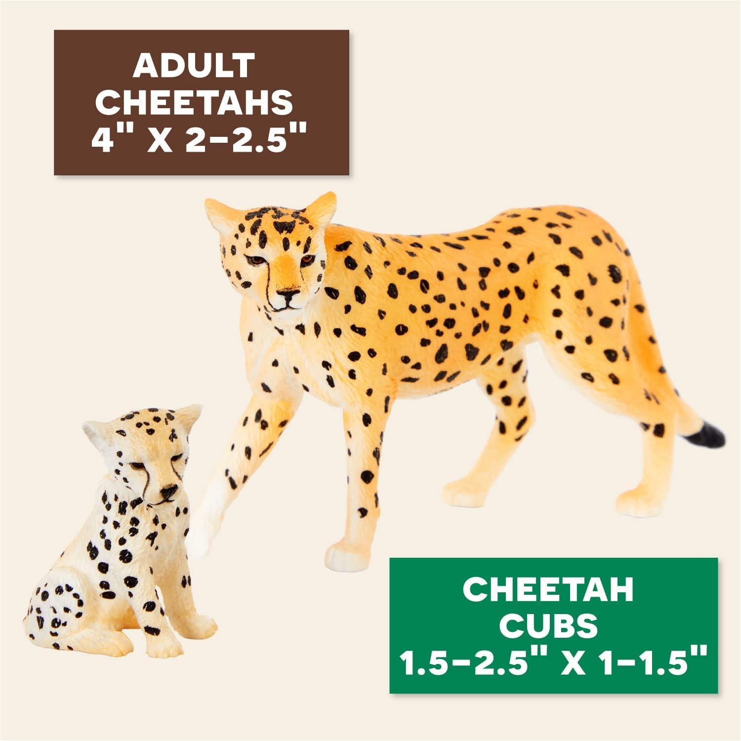 Terra by Battat Cheetah Family Action Figure Set, 4 Pieces