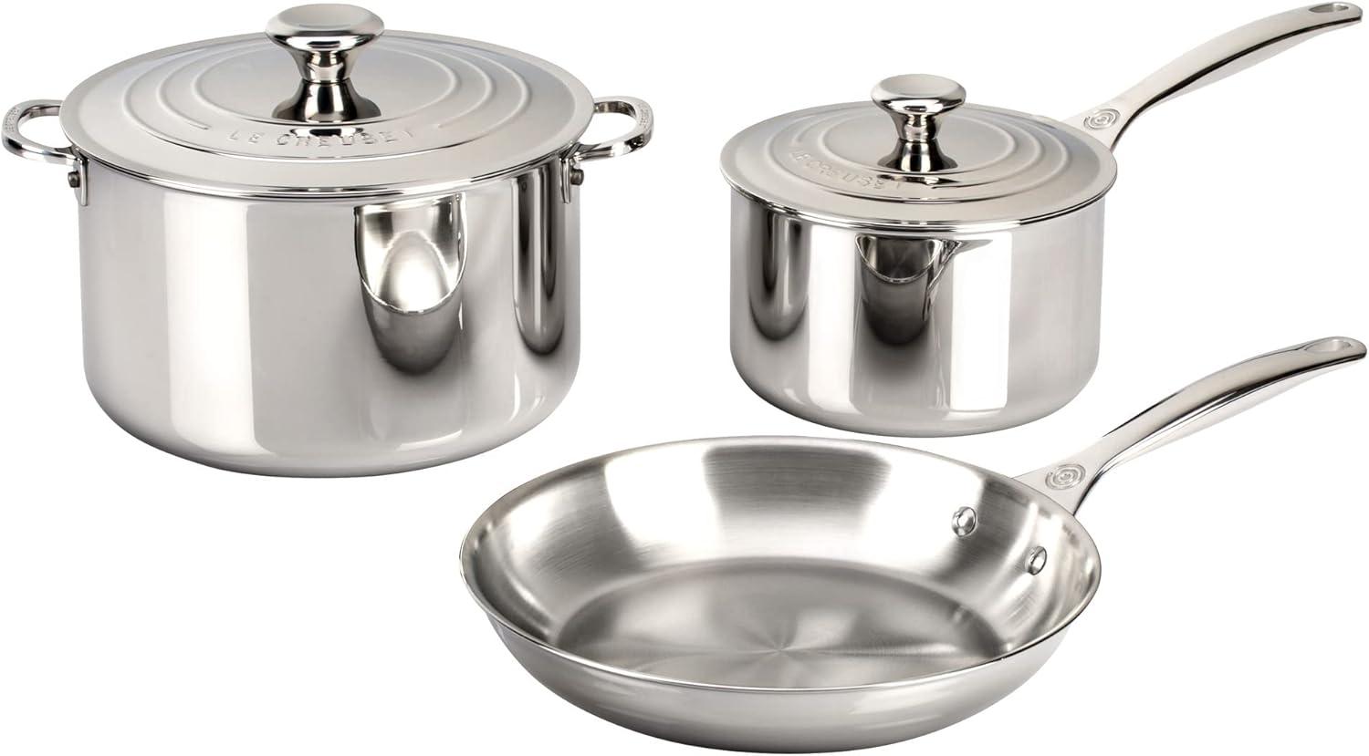 Le Creuset Stainless Steel 5 Piece Cookware Set